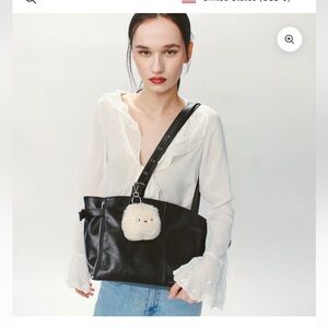 Samo ondoh zipper shopper bag M goat black